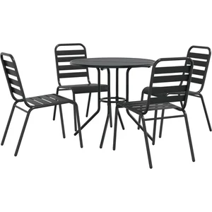 vidaXL Ensemble de chaises de jardin empilables 5 pcs anthracite pas cher