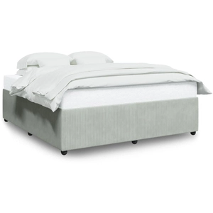 vidaXL Cadre de lit Gris clair 180x200 cm Velours pas cher