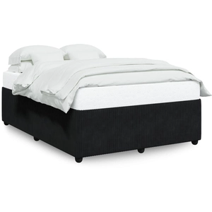 vidaXL Cadre de lit Noir 140x190 cm Velours pas cher