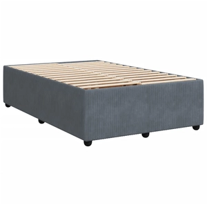 vidaXL Vidaxl Cadre De Lit Sans Matelas Gris Foncé 120x200 Cm Velours pas cher