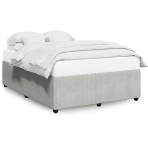 vidaXL Vidaxl Cadre De Lit Sans Matelas Gris Clair 140x190 Cm Velours pas cher