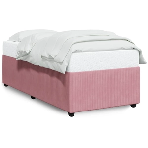 Vidaxl - Cadre de lit sans matelas rose 90x190 cm velours 573325 pas cher