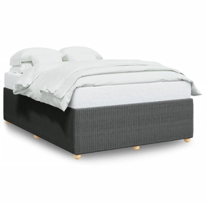vidaXL Vidaxl Cadre De Lit Sans Matelas Gris Foncé 140x200 Cm Tissu pas cher
