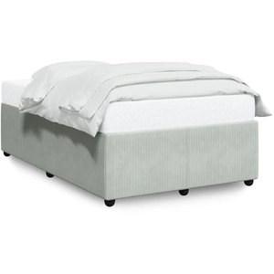 vidaXL Vidaxl Cadre De Lit Sans Matelas Gris Clair 120x190 Cm Velours pas cher