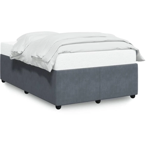 vidaXL Cadre de lit gris foncé 120x190 cm velours pas cher