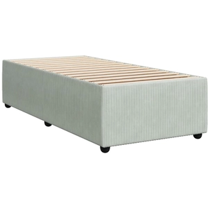 vidaXL Cadre de lit Gris clair 100x200 cm Velours pas cher