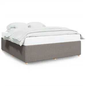 vidaXL Vidaxl Cadre De Lit Sans Matelas Taupe 180x200 Cm Tissu