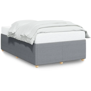 vidaXL Vidaxl Cadre De Lit Sans Matelas Gris Clair 140x190 Cm Tissu pas cher