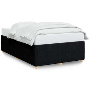 vidaXL Vidaxl Cadre De Lit Sans Matelas Noir 140x190 Cm Tissu pas cher