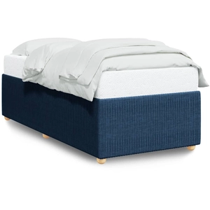 Cadre de lit sans matelas bleu 100x200 cm tissu Vidaxl 839298 pas cher