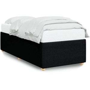 vidaXL Cadre de lit noir 120x190 cm tissu pas cher