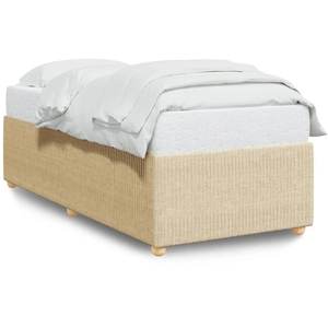 vidaXL Cadre de lit crème 120x190 cm tissu pas cher