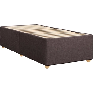 vidaXL Cadre de lit Marron foncé 100x200 cm Tissu pas cher