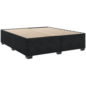 vidaXL Cadre de lit Noir 180 x 200 cm Velours pas cher