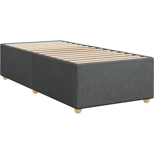 vidaXL Cadre de lit Gris foncé 90x190 cm Tissu pas cher