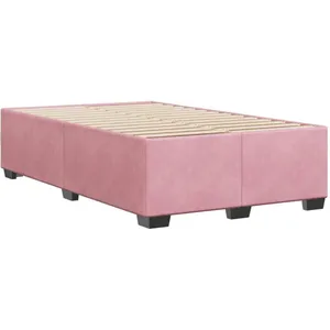vidaXL Cadre de lit sans matelas rose 120x200 cm velours 3284630 pas cher