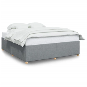 vidaXL Cadre de lit sans matelas gris clair 180x200 cm tissu pas cher