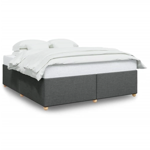 vidaXL Cadre de lit sans matelas gris foncé 180x200 cm tissu pas cher