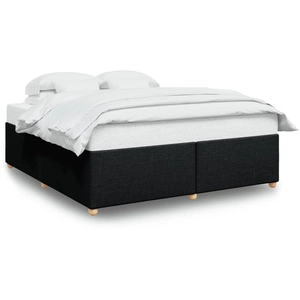 vidaXL Cadre de lit sans matelas noir 180x200 cm tissu pas cher
