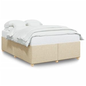 vidaXL Cadre de lit sans matelas crème 160x200 cm tissu pas cher