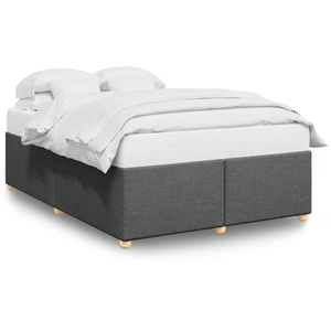 vidaXL Cadre de lit sans matelas gris foncé 160x200 cm tissu pas cher