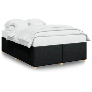 vidaXL Cadre de lit sans matelas noir 160x200 cm tissu pas cher