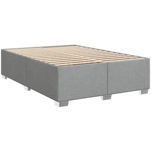 vidaXL Vidaxl Cadre De Lit Sans Matelas Gris Clair 140x200 Cm Tissu pas cher