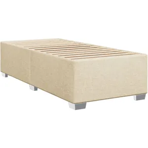 vidaXL Vidaxl Cadre De Lit Sans Matelas Crème 100x200 Cm Tissu pas cher