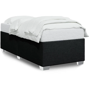 vidaXL Vidaxl Cadre De Lit Sans Matelas Noir 90x200 Cm Tissu pas cher