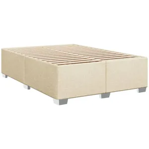vidaXL Vidaxl Cadre De Lit Sans Matelas Crème 160x200 Cm Tissu pas cher