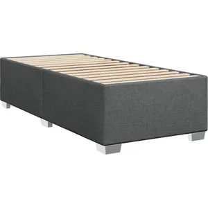 vidaXL Vidaxl Cadre De Lit Sans Matelas Gris Foncé 80x200 Cm Tissu pas cher