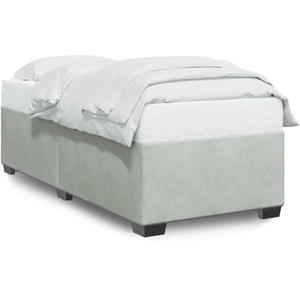 vidaXL Cadre de lit sans matelas gris clair 90x190 cm velours 3284601 pas cher