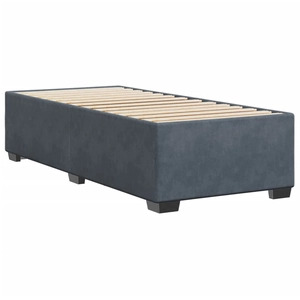 vidaXL Vidaxl Cadre De Lit Sans Matelas Gris Foncé 90x190 Cm Velours pas cher