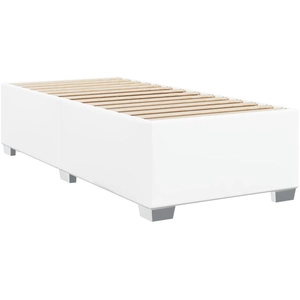 vidaXL Cadre de lit Blanc 90x190 cm Similicuir pas cher