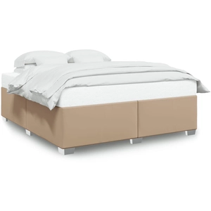vidaXL Vidaxl Cadre De Lit Sans Matelas Cappuccino 200x200 Cm Similicuir pas cher