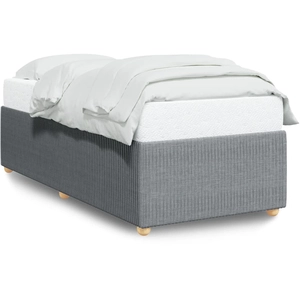 vidaXL Cadre de lit Gris clair 100x200 cm Tissu pas cher