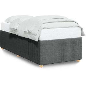 Vidaxl - Cadre de lit sans matelas gris foncé 100x200 cm tissu 644517 pas cher