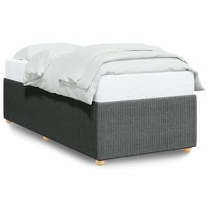 Cadre de lit sans matelas gris foncé 90x200 cm tissu Vidaxl 208657 pas cher