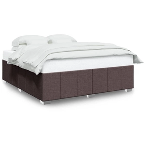 vidaXL Vidaxl Cadre De Lit Sans Matelas Marron Foncé 180x200 Cm Tissu pas cher