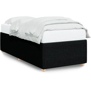 Cadre de lit sans matelas noir 80x200 cm tissu Vidaxl 208469 pas cher