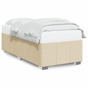 vidaXL Vidaxl Cadre De Lit Sans Matelas Crème 120x200 Cm Tissu pas cher
