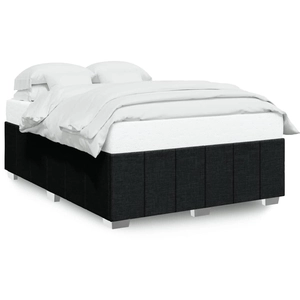 vidaXL Cadre de lit sans matelas noir 140x190 cm tissu 3284834 pas cher