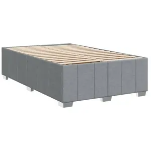 Cadre de lit sans matelas gris clair 120x190 cm tissu vidaXL pas cher