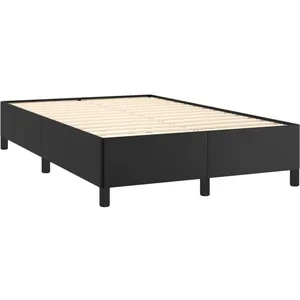 vidaXL Vidaxl Cadre De Lit Sans Matelas Noir 120x190 Cm Similicuir pas cher