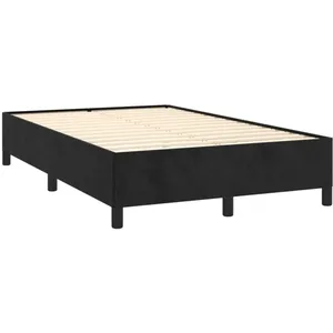 vidaXL Vidaxl Cadre De Lit Sans Matelas Gris Foncé 120x190 Cm Velours pas cher