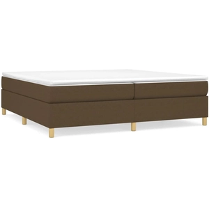vidaXL Cadre de lit marron foncé 120x190 cm tissu pas cher