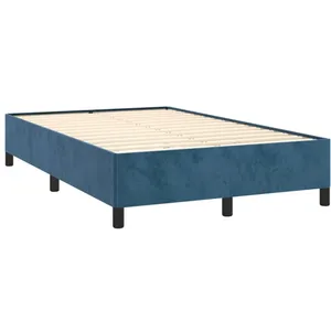 Comparateur de prix : vidaXL Cadre de lit bleu foncé 120x190 cm velours