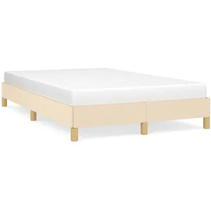 Comparateur de prix : vidaXL Vidaxl Cadre De Lit Sans Matelas Crème 120x190 Cm Tissu