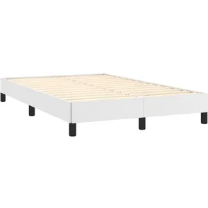 vidaXL Cadre de lit blanc 120x190 cm similicuir pas cher