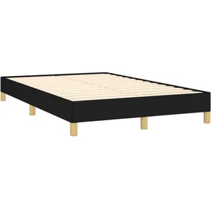 vidaXL Vidaxl Cadre De Lit Sans Matelas Noir 120x190 Cm Tissu pas cher